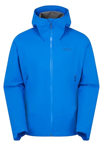 Rab Men's Downpour Light Jacket - Lightweight Waterproof Hooded Coat for Hiking & Trekking