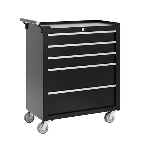 Garvee Rolling Tool Chest, 5 Drawers Tool Storage Cabinet, Toolbox with Wheels, Portable Tool...