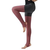 Ballett Stulpen Lang 72cm - Gestrickte Beinwärmer Mit Fersenloch Für Yoga Und Tanz