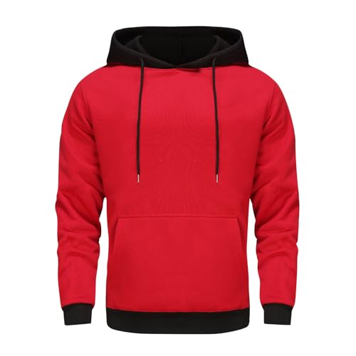 Ymosrh Men's Pullover Hoodies, Long Sleeve Drawstring Casual Athletic Workout Jersey Hoodie Sweatshirts, S-2XL