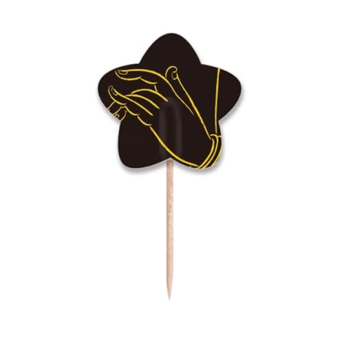 Cure-dents en forme d'étoiles pour cupcakes décor de table sans effort
