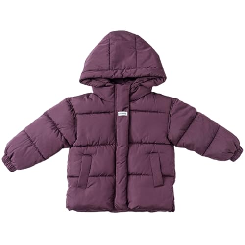 Xiaojmake Girls' Hooded Puffer Jackets Plus Size Kids Winter Thicken Padded Down Coat Water Resistant Quilted Jacket 2-12T