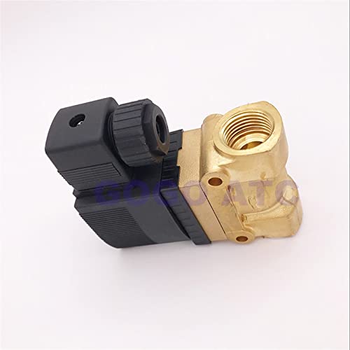 Électrovanne haute pression 50bar 3/8 BSP 24V DC NC laiton PTFE - 7