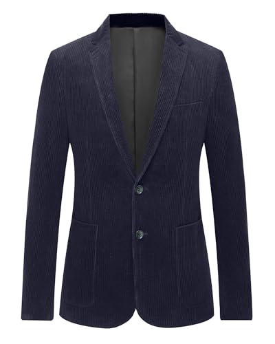 GATMSTZ Mens Casual Corduroy Blazer Vintage Notch Lapel Regular Fit Suit Jacket Big and Tall