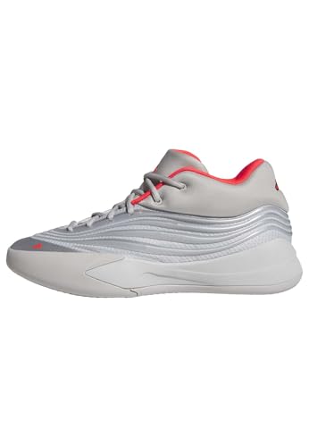 adidas Unisex-Adult Dame X Basketball, Silver Metallic/Grey/Lucid Red, 8