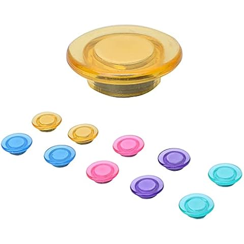 10 Pcs Fridge Magnets Set, Colourful Magnetic Buttons for Refrigerators, Strong Button Magnets for Hanging Photos, Memos, Notes on Whiteboard or Noticeboard - Suitable for Home, Office and School (10) Cover