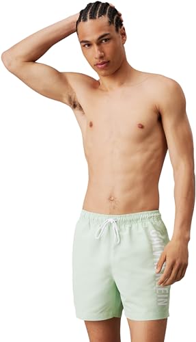 Calvin Klein Medium Drawstring Km0km01004 Bañador, Pastel Green, S para Hombre
