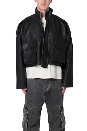 mnml Men's Pu Cropped M65 Jacket