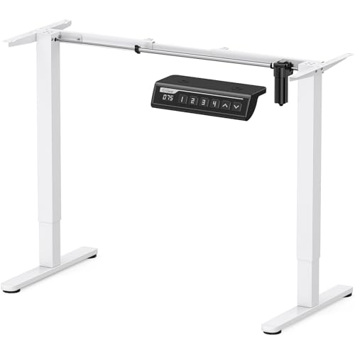 ErGear Estructura de Escritorio Ajustable Memoria de Altura en 4 Posiciones,con Patas Ajustables y una Base ergonómica para Escritorio de pie