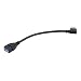 Produktbild Pudincoco Universal 15 cm USB Verlängerungskabel USB 3.0 Stecker A zu Buchse A 90 Grad Verlängerung Datenkabel Kabel Drahtadapter (schwarz)