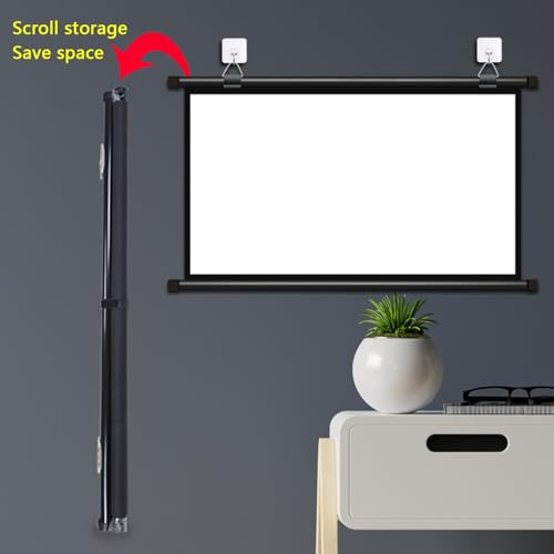 Pantalla de proyección manual 72" 4:3 gris de fibra de vidrio miniatura 4