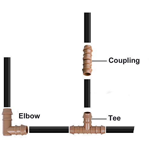 image for iRunning 18 Pieces Irrigation Fittings Kit (17mm) for 1/2” Tubing (0