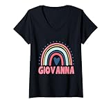 giovanna - festa di compleanno personalizzata con nome della donna, leggenda del mito, rosa maglietta con collo a v