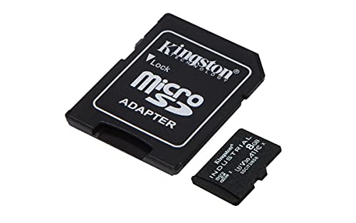 Kingston Industrial microSD - 8GB microSDHC Industrial C10 A1 pSLC Card + SD Adapter - SDCIT2/8GB, Black, 8 GB - Image 2