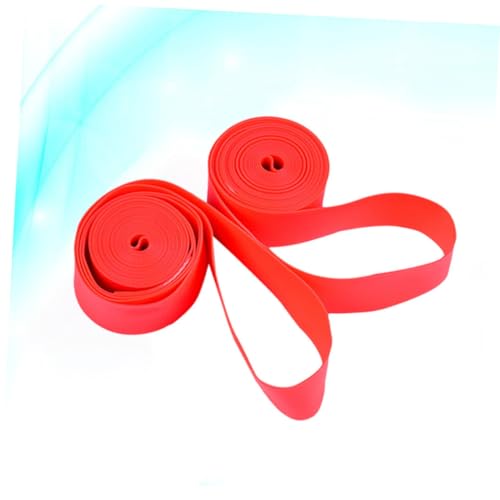 BESPORTBLE 2 Pack Tire Cushion Liners Rim Strip Rim Tape 26 Tire Protection for Road Bike Red PVC Resistant