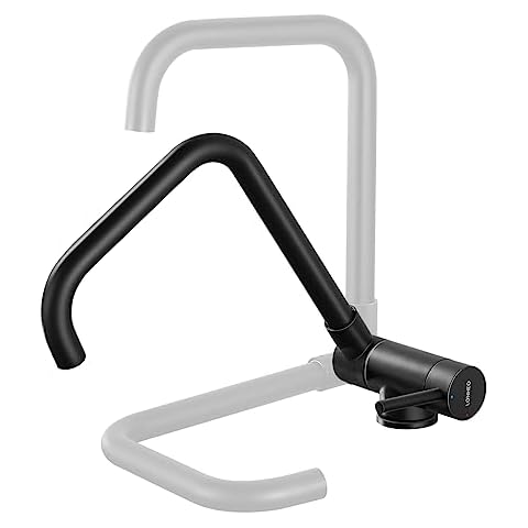 Grifo Cocina Negro Abatible, Lonheo Grifo de Fregadero Plegable de Acero Inoxidable 304 Cover