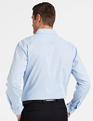 Image of Men's Solid Cotton Blend Formal Shirt with Pocket | Plain Design with Spread Collar & Full Sleeves - Regular Fit (Pack of 2)