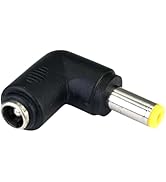 CNCTWO(コネクトツー) 外径5.5/内径2.5mm (メス)-外径5.5/内径2.1mm(オス) DCプラグ L字型変換アダプタ ポータブル電源 ソーラーパネルプラグ変換 24V/5A対応...
