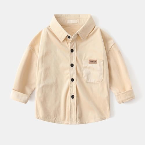 Toddler Kids Vintage Corduroy Button down Shirts Boys Girls Fall Winter Trendy Clothes Casual Basic Solid Long Sleeve Jacket3