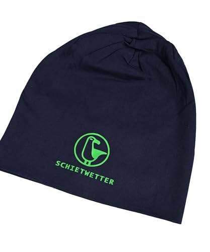 SCHIETWETTER Unisex Erw. Leichte Beanie Mütze Möwe, Übergangsmütze, dünne Kopfbedeckung, Logo-Print, stretch, warm, einfarbig