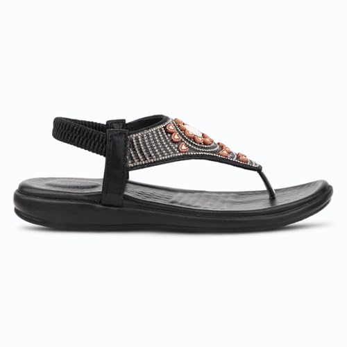 Image of Medifeet Elegance Beadwork Slingback Sandals for Women with Plush Cushion Footbed