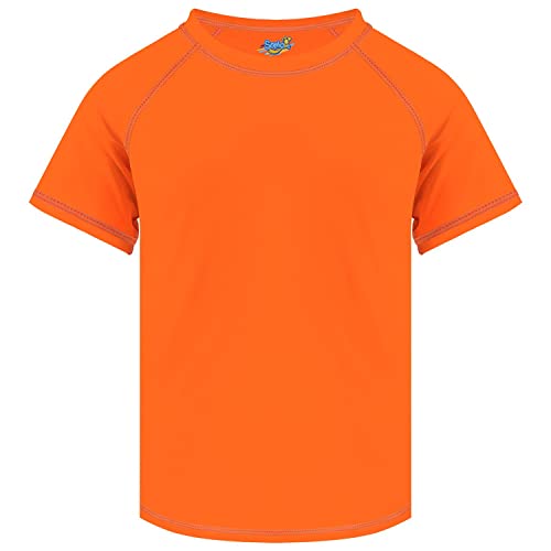 Image of Boys Rash Guard Swim Shirt Short Sleeve for Toddler Kids Youth Rashguard Water Shirt UPF+ 50 Quick Dry Swimming Shirt