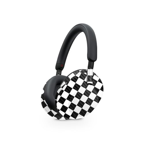 Image of MightySkins Carbon Fiber Skin Compatible with Sony WH-1000XM5 Headphones - Check | Protective, Durable Textured Carbon Fiber Finish | Easy to Apply, Remove, and Change Styles