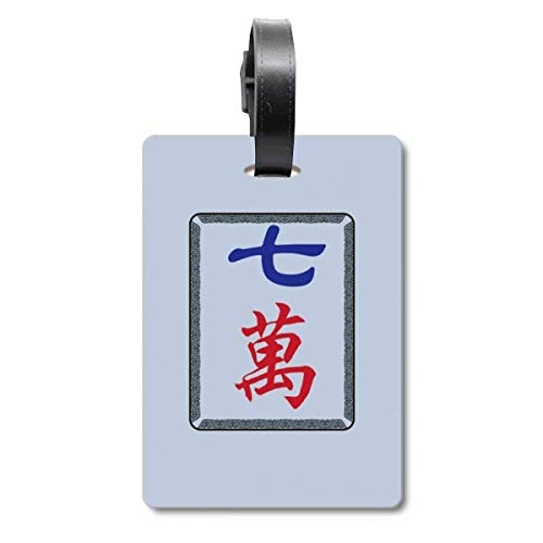Étiquette bagage 7 carreaux Mahjong Million pour ne plus perdre sa valise