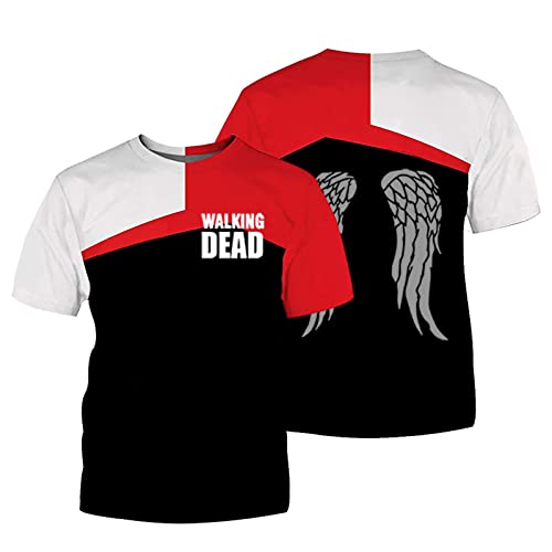 MUSSEN Camiseta Hombre The Walking Dead Manga Corta, Camiseta Manga Corta de Deporte Casual,...