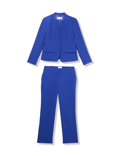 Le Suit One Button Blazer & Pant, 2pc Set, Royal, 10