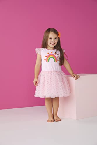 Mud Pie girls Rainbow Mesh Dress, Rainbow, 2-3T US2