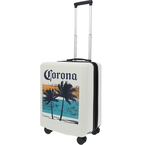 FUL Corona - Equipaje de mano de 22.5 pulgadas, maleta rígida con ruedas giratorias, color blanco, Blanco, 57 cm, Ful Corona - Equipaje de mano de 22.5 pulgadas, maleta rígida con ruedas giratorias