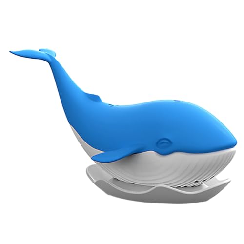 HEALEEP クリエイティブなシリコン製クジラ形ティーストレーナー 茶葉こし器 中大葉用 おしゃれで実用的な茶漉し 対応可能