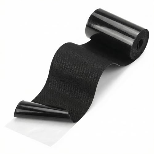 QWORK® Cinta Reparadora de Telas Resistente, Autoadhesiva, 10 cm x 1,6 m para Sofás, Sillas, Tiendas de Campaña y Sacos de Dormir