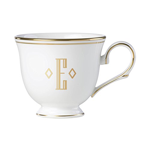 Lenox Federal Gold Block Monogram Dinnerware Teacup, E