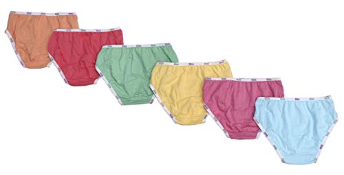 Image of Red Rose Kids Girls Cotton Printed Panty Pack of 6-Assorted
