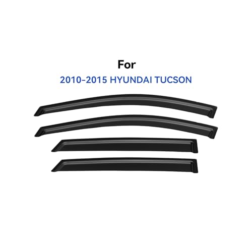 Image of Window Visors Rain Guards for 2010 2011 2012 2013 2014 2015 Hyundai Tucson, Out-Channel Window Vent Wind Deflectors Visors Shades for 10-15 Tucson