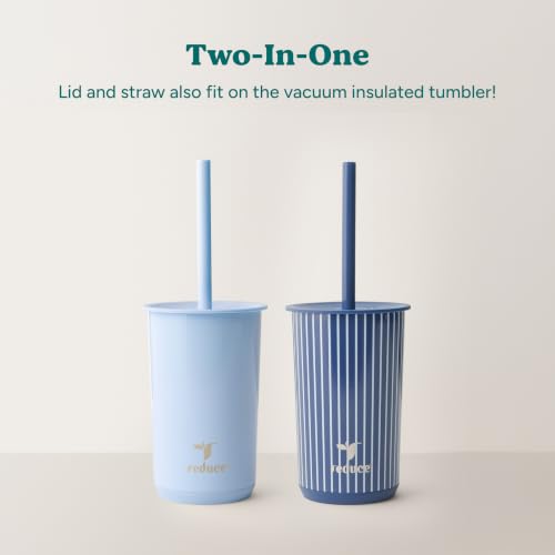 Image of REDUCE Aspen - 20oz Vacuum Insulated Glass Tumbler - Extra Wide Straw & Lid
