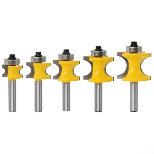 Juego de 5 brocas de carburo de 8 mm para carpintería y perfilado de mesas con CNC 8