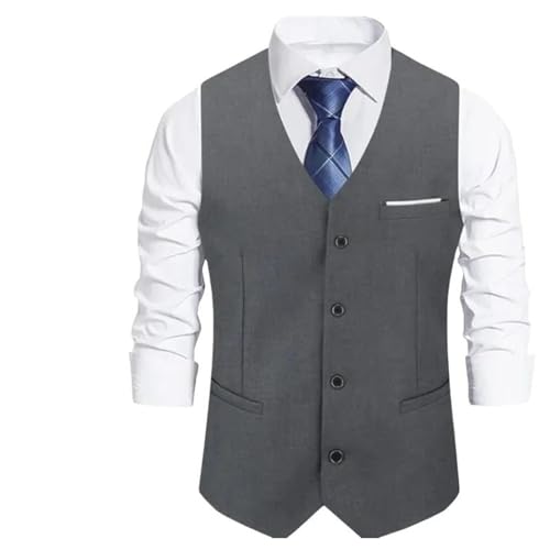 Men's Slim Fit V-Neck Sleeveless Waistcoat – Suit Vest For Wedding, Business & Groomsmen2