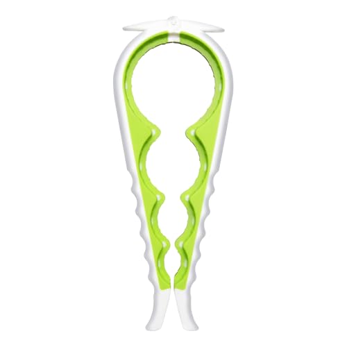 Image of 4 in 1 Jar Opener Multi-Function Bottle Opener Non Slip Remover Tool for Seniors with Arthritis and Anyone with Low Strength(White Green)
