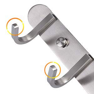 Nheny Hat And Coat Wall Mount Rack 6 Hooks For Robes, Bags, Keys, And Towels Bathroom Towel Hanger Organizer, 304 Stainless Steel Brushed Nickel thumb #6