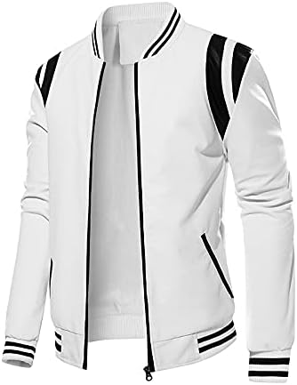 Men's Faux Leather Coat Classic Washed PU Jackets Slim Fit With Stand Collar Bomber Coat Trend Motorcycle Vintage Outerwear
