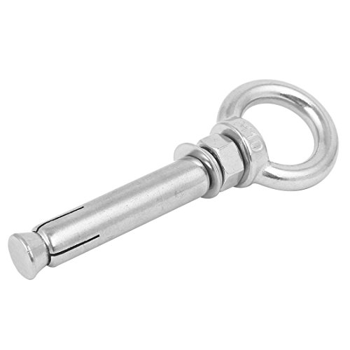 Perno de ojo M10 x 90mm de acero inoxidable para evitar roturas y caídas en hormigón 3