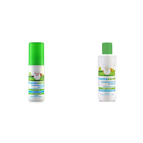 Image of Mamaearth Nourishing Baby Hair Oil With Almond & Avocado, 100Ml&Mamaearth Nourishing Baby Hair Oil, With Almond & Avocado Oil - 200 Ml