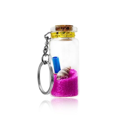 MaNeaz Liefdesgeschenken voor je partner, huwelijksdag en volwassenen, cadeaus voor mannen en vrouwen, romantische drijvende wensfles met sleutelhanger