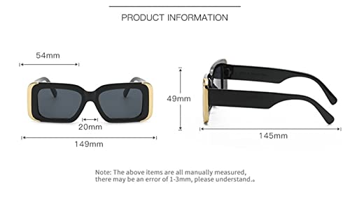 ZENYS Long Frame Gold Rimmed Sunglasses Men and Women Outdoor Fashion Decorative Sunglasses (Color : C, Size : 1)3