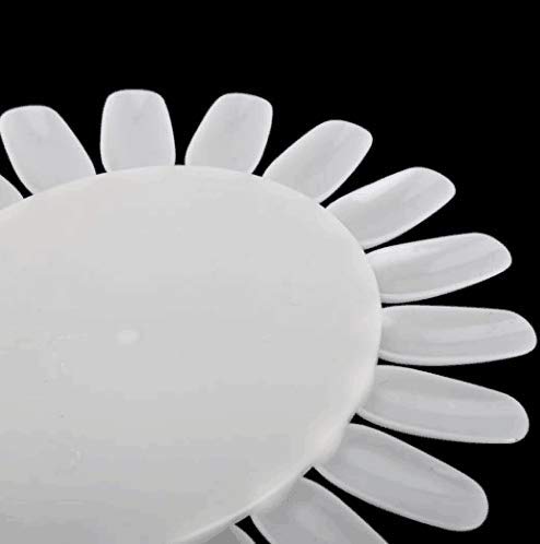 10PCS White Acrylic Wheel False Nail Art Tips Practice Display for Nail Art Tool