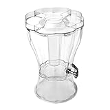 pomiler 3.5 Gallon Beverage Dispenser with Removable Ice-Cone and Party Top Lid Used as Lemonade Dispenser Sun Tea Jar Kombucha Jar
