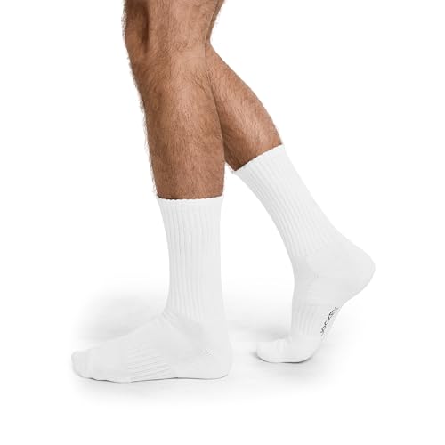 Jockey Men's Socks Men's Everyday Cotton Blend Crew Sock - 8 Pack, White, 12-152